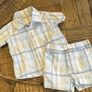Excellent condition! Janie and Jack boys plaid outfit